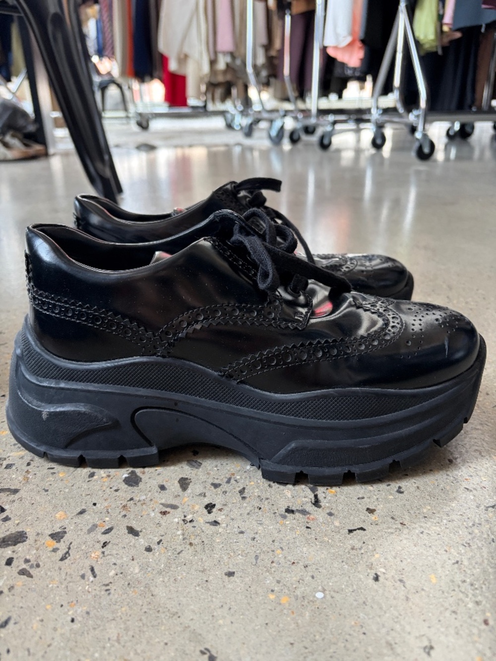Prada Chunky Platform Brogues